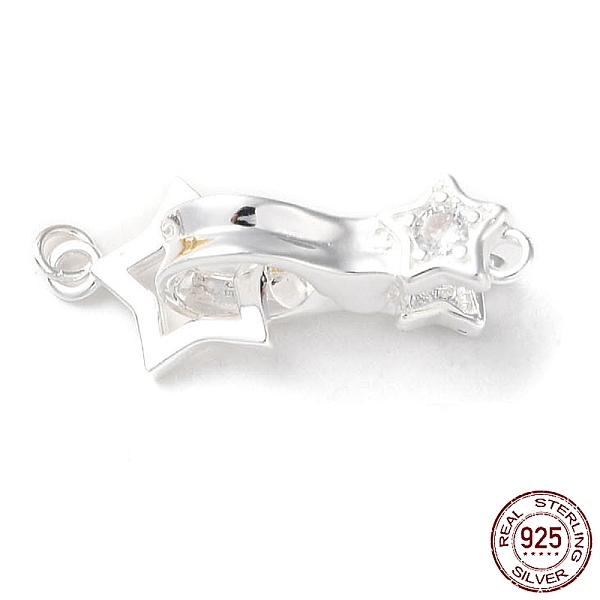 PandaHall 925 Sterling Silver Fold Over Clasps, Long-Lasting Plated, Star with 925 Stamp, Silver, Star: 11x9x1mm, Ring: 3x0.5mm, Inner...
PandaHall 925 Sterling Silver Fold Over Clasps, Long-Lasting Plated, Star with 925 Stamp, Silver, Star: 11x9x1mm, Ring: 3x0.5mm, Inner...