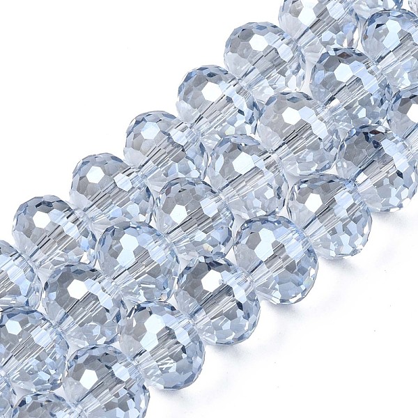 PandaHall Electroplate Transparent Glass Beads Strands, , Faceted, Rondelle, Light Steel Blue, 10x7.5mm, Hole: 1.4mm, about 70pcs/strand...
PandaHall Electroplate Transparent Glass Beads Strands, , Faceted, Rondelle, Light Steel Blue, 10x7.5mm, Hole: 1.4mm, about 70pcs/strand...