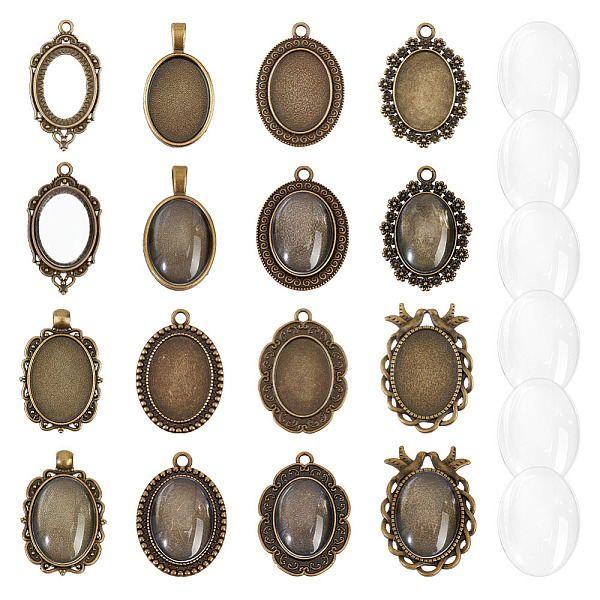 PandaHall DIY Pendants Making Kits, Including Vintage Tibetan Style Alloy Bird Pendant Cabochon Bezel Settings, Transparent Glass Cabochons..., Clear
PandaHall DIY Pendants Making Kits, Including Vintage Tibetan Style Alloy Bird Pendant Cabochon Bezel Settings, Transparent Glass Cabochons..., Clear