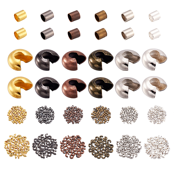 PandaHall Brass Crimp Tube Beads and Brass Crimp Beads Covers, Mixed Color, 12.5x10.5cm, 570pcs/box Brass Others
PandaHall Brass Crimp Tube Beads and Brass Crimp Beads Covers, Mixed Color, 12.5x10.5cm, 570pcs/box Brass Others