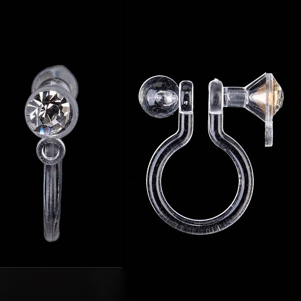 PandaHall Plastic Clip-on Earring Findings, with Rhinestone, Clear, 11x9x3.5mm, Hole: 1mm Plastic Clear
PandaHall Plastic Clip-on Earring Findings, with Rhinestone, Clear, 11x9x3.5mm, Hole: 1mm Plastic Clear