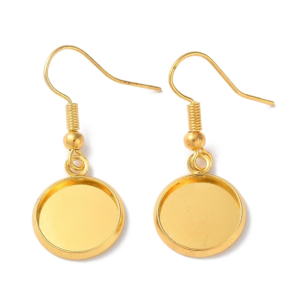 PandaHall Rack Plating Iron Earring Hooks, Ear Wire with Round Tray, Flat Round Earring Settings, Golden, 33.5mm, Tray: 12mm, 22 Gauge, Pin...
PandaHall Rack Plating Iron Earring Hooks, Ear Wire with Round Tray, Flat Round Earring Settings, Golden, 33.5mm, Tray: 12mm, 22 Gauge, Pin...