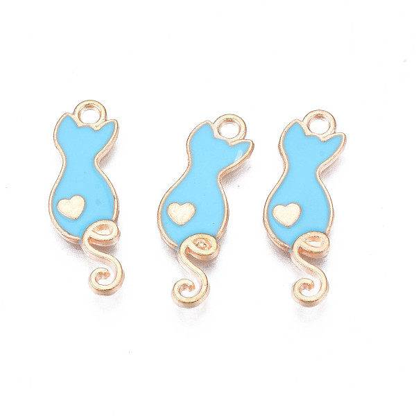 PandaHall Alloy Enamel Pendants, Cadmium Free & Lead Free, Cat with Heart, Light Sky Blue, 24.5x8.5x2mm, Hole: 1.8mm Alloy+Enamel Cat Shape
PandaHall Alloy Enamel Pendants, Cadmium Free & Lead Free, Cat with Heart, Light Sky Blue, 24.5x8.5x2mm, Hole: 1.8mm Alloy+Enamel Cat Shape