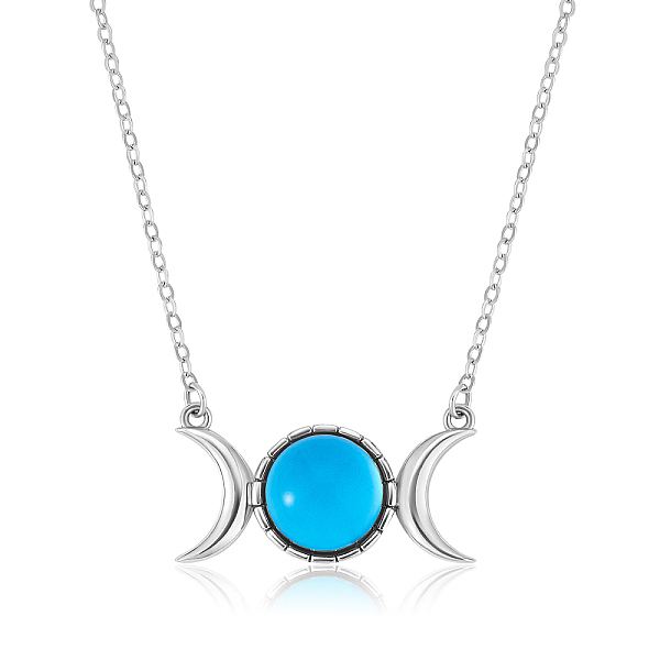 PandaHall Triple Moon Goddess Cubic Zirconia Pendant Necklace, Sterling Silver Jewelry for Women, Light Blue, 15.75 inch(40cm) Cubic...
PandaHall Triple Moon Goddess Cubic Zirconia Pendant Necklace, Sterling Silver Jewelry for Women, Light Blue, 15.75 inch(40cm) Cubic...