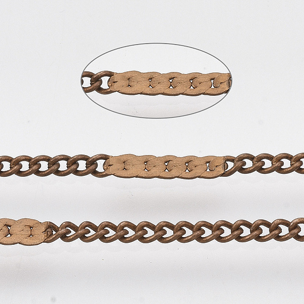 PandaHall Soldered Brass Coated Iron Curb Chains, Twisted Chains, with Spool, Red Copper, 2x1.6x0.4mm, about 39.37 Feet(12m)/roll Iron
PandaHall Soldered Brass Coated Iron Curb Chains, Twisted Chains, with Spool, Red Copper, 2x1.6x0.4mm, about 39.37 Feet(12m)/roll Iron