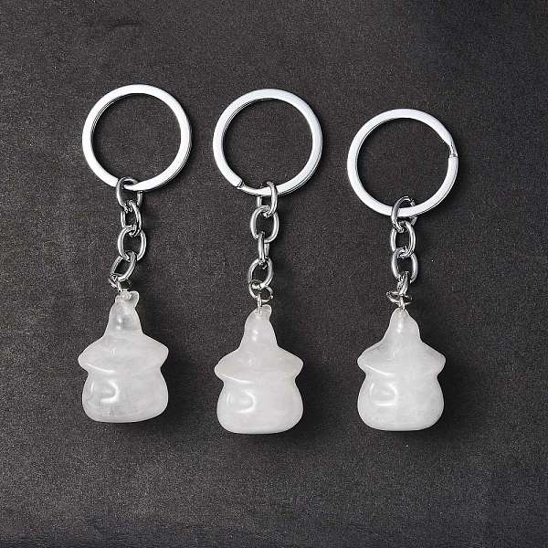 PandaHall Natural Quartz Crystal Keychains, with Iron Keychain Clasps, Ghost, 8cm Quartz Crystal Ghost
PandaHall Natural Quartz Crystal Keychains, with Iron Keychain Clasps, Ghost, 8cm Quartz Crystal Ghost