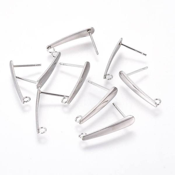 PandaHall 304 Stainless Steel Ear Stud Components, with Loop, Stainless Steel Color, 20x4mm, Hole: 1.8mm, Pin: 0.9mm 304 Stainless Steel...
PandaHall 304 Stainless Steel Ear Stud Components, with Loop, Stainless Steel Color, 20x4mm, Hole: 1.8mm, Pin: 0.9mm 304 Stainless Steel...