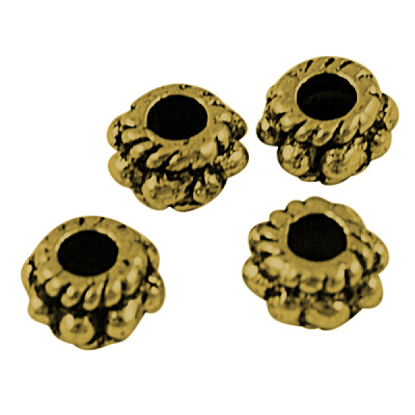 PandaHall Tibetan Style Spacer Beads, Lead Free, Cadmium Free and Nickel Free, Flat Round, Antique Golden, 5mm in diameter, 3mm thick, hole...
PandaHall Tibetan Style Spacer Beads, Lead Free, Cadmium Free and Nickel Free, Flat Round, Antique Golden, 5mm in diameter, 3mm thick, hole...