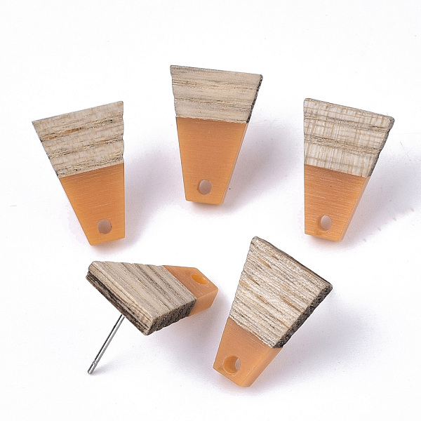 PandaHall Resin & Cedarwood Stud Earring Findings, with 304 Stainless Steel Pin, Trapezoid, Coral, 18x12.5mm, Hole: 1.8mm, Pin: 0.7mm..., Red
PandaHall Resin & Cedarwood Stud Earring Findings, with 304 Stainless Steel Pin, Trapezoid, Coral, 18x12.5mm, Hole: 1.8mm, Pin: 0.7mm..., Red
