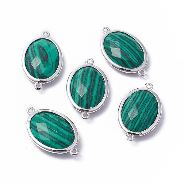 PandaHall Platinum Tone Brass Synthetic Malachite Links connectors, Faceted, Oval, 26.5x15x6mm, Hole: 1~2mm Malachite Oval
PandaHall Platinum Tone Brass Synthetic Malachite Links connectors, Faceted, Oval, 26.5x15x6mm, Hole: 1~2mm Malachite Oval