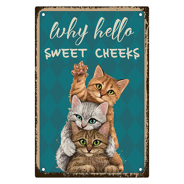 PandaHall CREATCABIN 3 Cat Metal Tin Sign Why Hello Sweet Cheeks Funny Tin Sign Vintage Metal Poster Sign Retro Hanging Wall Art Decor for...
PandaHall CREATCABIN 3 Cat Metal Tin Sign Why Hello Sweet Cheeks Funny Tin Sign Vintage Metal Poster Sign Retro Hanging Wall Art Decor for...