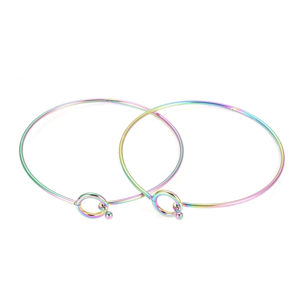 PandaHall Ion Plating(IP) 304 Stainless Steel Expandable Bangle Making, Rainbow Color, 2-3/8 inchx2-1/2 inch(60x63mm) Stainless Steel
PandaHall Ion Plating(IP) 304 Stainless Steel Expandable Bangle Making, Rainbow Color, 2-3/8 inchx2-1/2 inch(60x63mm) Stainless Steel