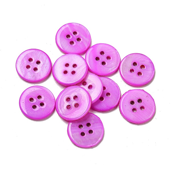 PandaHall Freshwater Shell Buttons, 4-Hole, Flat Round, Magenta, 14x1.7~2.2mm, Hole: 1.6mm Shell Flat Round Pink
PandaHall Freshwater Shell Buttons, 4-Hole, Flat Round, Magenta, 14x1.7~2.2mm, Hole: 1.6mm Shell Flat Round Pink