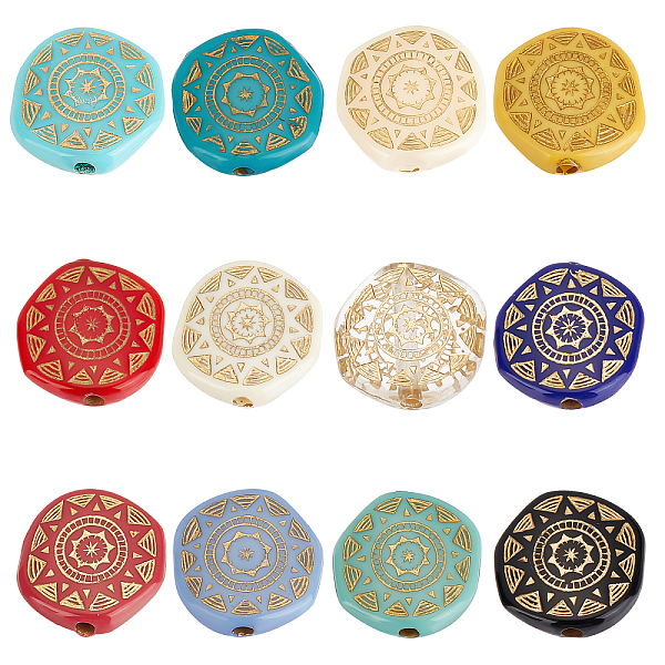 PandaHall 72pcs Opaque Rhombus Resin Beads, 12 Colors Stamped Sunflower Beads Flat Beads Plastic Spacer Beads for Jewellery Making..., Multicolor
PandaHall 72pcs Opaque Rhombus Resin Beads, 12 Colors Stamped Sunflower Beads Flat Beads Plastic Spacer Beads for Jewellery Making..., Multicolor