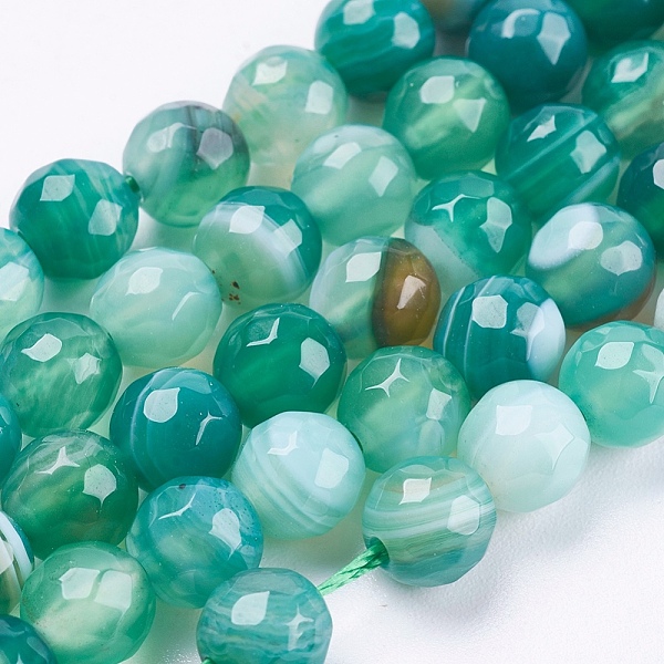 PandaHall Natural Striped Agate/Banded Agate Beads Strands, Round, Faceted, Dyed, Green, 6mm, Hole: 1mm, about 62pcs/strand, 14.5 inch(37cm)...
PandaHall Natural Striped Agate/Banded Agate Beads Strands, Round, Faceted, Dyed, Green, 6mm, Hole: 1mm, about 62pcs/strand, 14.5 inch(37cm)...