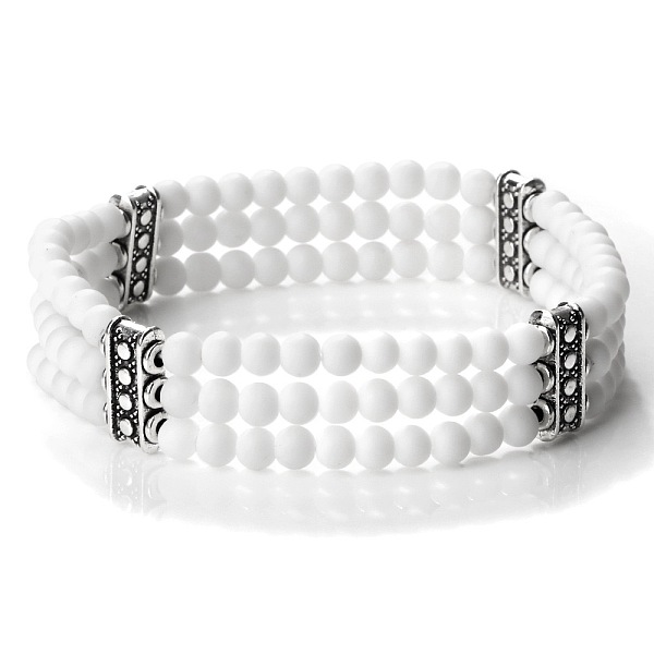 PandaHall Round Natural White Jade & Alloy Multi-Strand Beaded Stretch Bracelets for Women Men White Jade
PandaHall Round Natural White Jade & Alloy Multi-Strand Beaded Stretch Bracelets for Women Men White Jade
