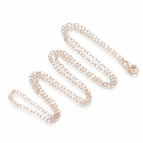 PandaHall Brass Cable Chain Necklace Making, with Lobster Claw Clasps, Rose Gold, 32 inch(81.5cm) Brass
PandaHall Brass Cable Chain Necklace Making, with Lobster Claw Clasps, Rose Gold, 32 inch(81.5cm) Brass