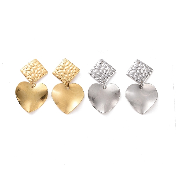 PandaHall 304 Stainless Steel Heart with Rhombus Dangle Stud Earrings for Women, Mixed Color, 39mm, Pin: 0.8mm 304 Stainless Steel Heart
PandaHall 304 Stainless Steel Heart with Rhombus Dangle Stud Earrings for Women, Mixed Color, 39mm, Pin: 0.8mm 304 Stainless Steel Heart
