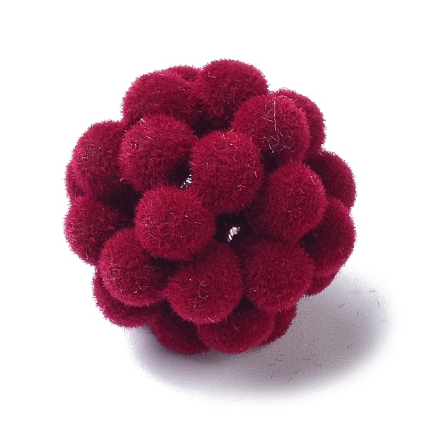 PandaHall Flocky Resin Woven Beads, Cluster Ball Beads, Round, Dark Red, 16.5mm, Hole: 2.5mm Resin Round
PandaHall Flocky Resin Woven Beads, Cluster Ball Beads, Round, Dark Red, 16.5mm, Hole: 2.5mm Resin Round