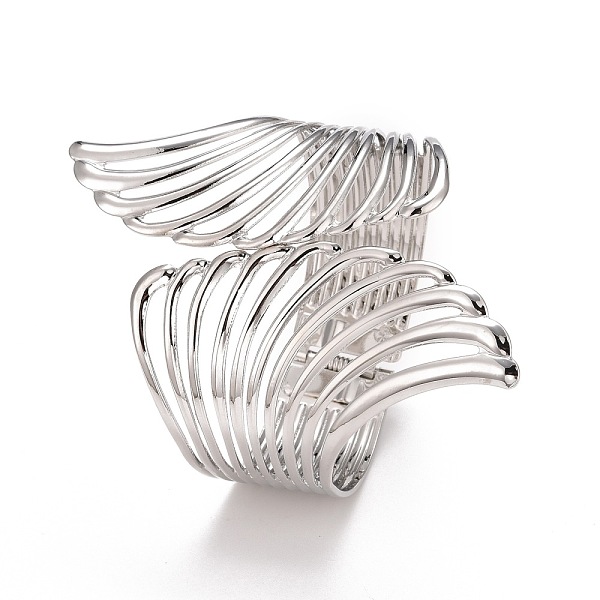 PandaHall Alloy Hollow Wing Wrap Cuff Bangle, Chunky Wide Hinged Open Bangle for Women, Platinum, Inner Diameter: 2-1/8x2 inch(5.35x5.2cm)...
PandaHall Alloy Hollow Wing Wrap Cuff Bangle, Chunky Wide Hinged Open Bangle for Women, Platinum, Inner Diameter: 2-1/8x2 inch(5.35x5.2cm)...
