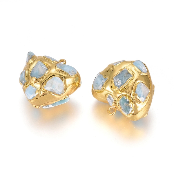 PandaHall Edge Golden Plated Natural Larimar Pendants, with Brass Loops, Heart, 24~26x24~26x16~19mm, Hole: 1.8mm Larimar Heart
PandaHall Edge Golden Plated Natural Larimar Pendants, with Brass Loops, Heart, 24~26x24~26x16~19mm, Hole: 1.8mm Larimar Heart