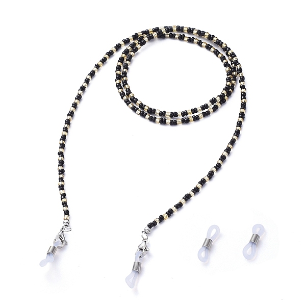 PandaHall Eyeglasses Chains, Neck Strap for Eyeglasses, with Alloy Lobster Claw Clasps, Glass Seed Beads and Rubber Loop Ends, Black, 30.7...
PandaHall Eyeglasses Chains, Neck Strap for Eyeglasses, with Alloy Lobster Claw Clasps, Glass Seed Beads and Rubber Loop Ends, Black, 30.7...