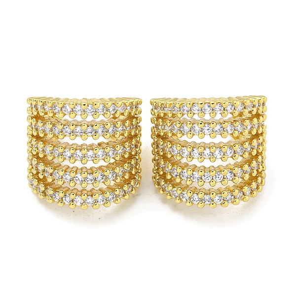 PandaHall Brass Micro Pave Cubic Zirconia Cuff Earrings, Ring, Real 18K Gold Plated, 14.5x14mm Cubic Zirconia Ring Clear
PandaHall Brass Micro Pave Cubic Zirconia Cuff Earrings, Ring, Real 18K Gold Plated, 14.5x14mm Cubic Zirconia Ring Clear
