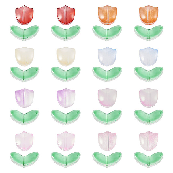 PandaHall 80 Sets 8 Colors Handmade Lampwork Beads, Tulip and Leaf, Mixed Color, 9x9x5.5mm, Hole: 1mm, 10 set/color Lampwork Flower..., Multicolor
PandaHall 80 Sets 8 Colors Handmade Lampwork Beads, Tulip and Leaf, Mixed Color, 9x9x5.5mm, Hole: 1mm, 10 set/color Lampwork Flower..., Multicolor