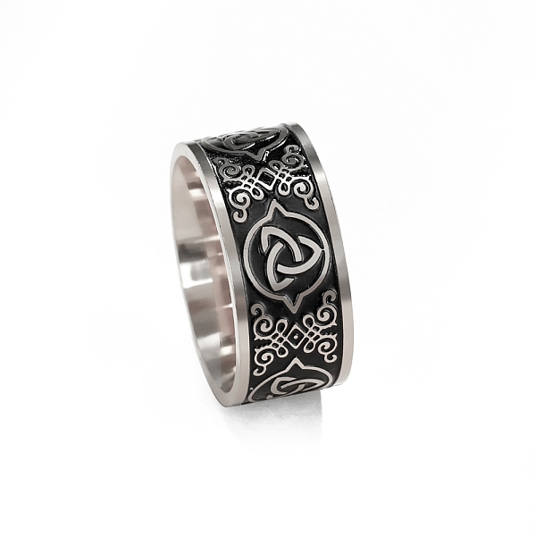 PandaHall Stainless Steel Enamel Triquetra/Trinity Knot Finger Rings, Claddagh Ring, Stainless Steel Color, Inner Diameter: 21mm Stainless...
PandaHall Stainless Steel Enamel Triquetra/Trinity Knot Finger Rings, Claddagh Ring, Stainless Steel Color, Inner Diameter: 21mm Stainless...