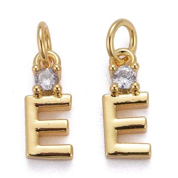 PandaHall Brass Micro Pave Clear Cubic Zirconia Pendants, with Jump Rings, Real 18K Gold Plated, Long-Lasting Plated, Letter, Letter.E...
PandaHall Brass Micro Pave Clear Cubic Zirconia Pendants, with Jump Rings, Real 18K Gold Plated, Long-Lasting Plated, Letter, Letter.E...