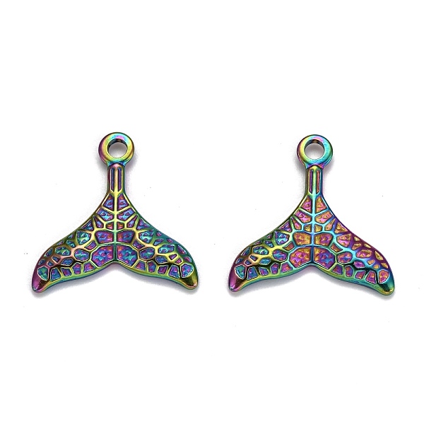 PandaHall Ion Plating(IP) 304 Stainless Steel Charms, Textured, Fishtail, Rainbow Color, 26x25x3mm, Hole: 2.5mm 304 Stainless Steel Fish
PandaHall Ion Plating(IP) 304 Stainless Steel Charms, Textured, Fishtail, Rainbow Color, 26x25x3mm, Hole: 2.5mm 304 Stainless Steel Fish