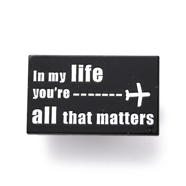PandaHall In My Life You're All That Matters Enamel Pin, Rectangle Inspirational Alloy Enamel Brooch for Backpack Clothes, Electrophoresis..., Black
PandaHall In My Life You're All That Matters Enamel Pin, Rectangle Inspirational Alloy Enamel Brooch for Backpack Clothes, Electrophoresis..., Black