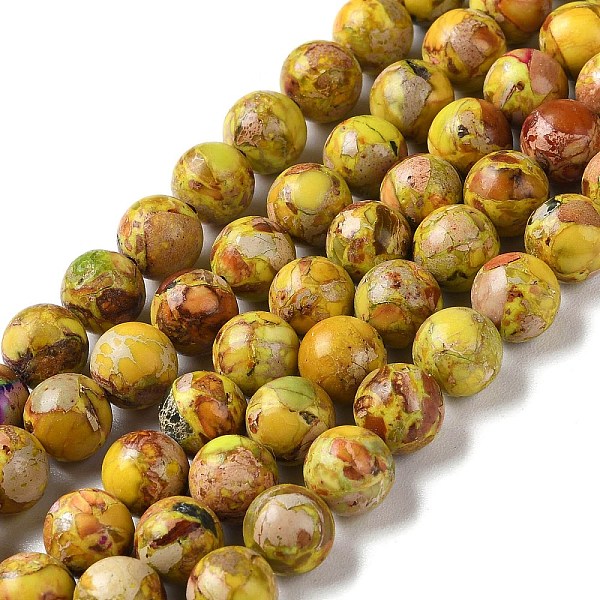 PandaHall Natural Imperial Jasper Beads Strands, Dyed, Round, Yellow, 8~8.5mm, Hole: 1~1.2mm, about 47~48pcs/strand, 15.16 inch(38.5cm)...
PandaHall Natural Imperial Jasper Beads Strands, Dyed, Round, Yellow, 8~8.5mm, Hole: 1~1.2mm, about 47~48pcs/strand, 15.16 inch(38.5cm)...