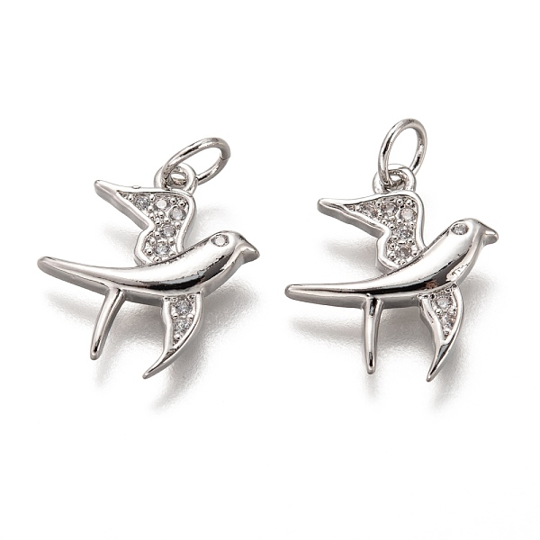 PandaHall Brass Micro Pave Clear Cubic Zirconia Pendants, Long-Lasting Plated, with Jump Ring, Bird, Platinum, 16x14x2mm, Jump Ring: 5x1mm...
PandaHall Brass Micro Pave Clear Cubic Zirconia Pendants, Long-Lasting Plated, with Jump Ring, Bird, Platinum, 16x14x2mm, Jump Ring: 5x1mm...