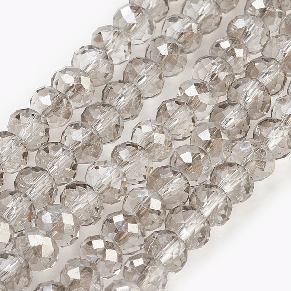 PandaHall Electroplate Glass Beads Strands, Half Plated, Faceted, Rondelle, Gainsboro, 6x4~5mm, Hole: 0.8~1mm, about 88~92pcs/strand, 15.5..., Gray
PandaHall Electroplate Glass Beads Strands, Half Plated, Faceted, Rondelle, Gainsboro, 6x4~5mm, Hole: 0.8~1mm, about 88~92pcs/strand, 15.5..., Gray