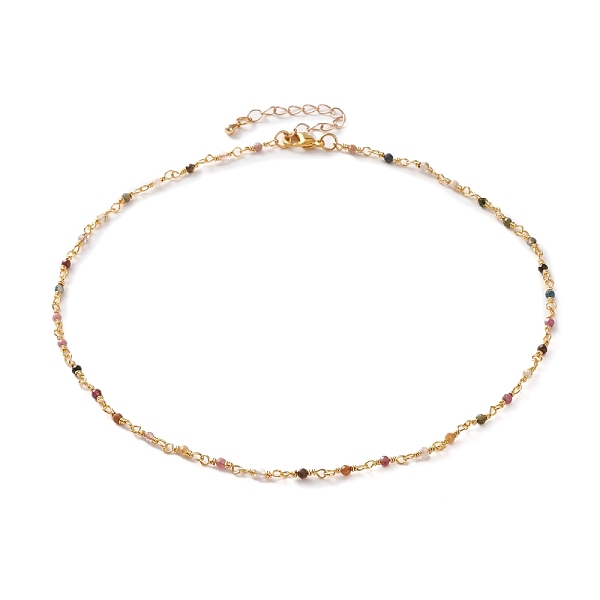 PandaHall Faceted Round Natural Tourmaline Beaded Necklaces, with Brass Lobster Claw Clasps, Golden, 16-1/8 inch(41cm) Tourmaline
PandaHall Faceted Round Natural Tourmaline Beaded Necklaces, with Brass Lobster Claw Clasps, Golden, 16-1/8 inch(41cm) Tourmaline