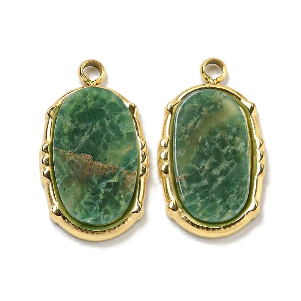 PandaHall Vacuum Plating 304 Stainless Steel Pendants, Natural African Jade Oval Charms, Real 18K Gold Plated, 16.5x9.5x2mm, Hole: 1.5mm...
PandaHall Vacuum Plating 304 Stainless Steel Pendants, Natural African Jade Oval Charms, Real 18K Gold Plated, 16.5x9.5x2mm, Hole: 1.5mm...