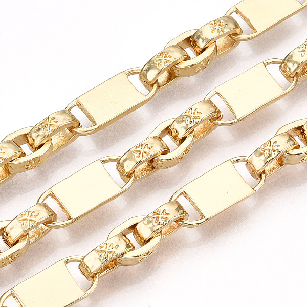 PandaHall Alloy Irregularity Lock Link Chain, Unwelded, with Spool, Golden, 18.5x7.5x1.5mm, Links: 10x3x1.5mm, about 29.53 Feet(9m)/Roll...
PandaHall Alloy Irregularity Lock Link Chain, Unwelded, with Spool, Golden, 18.5x7.5x1.5mm, Links: 10x3x1.5mm, about 29.53 Feet(9m)/Roll...