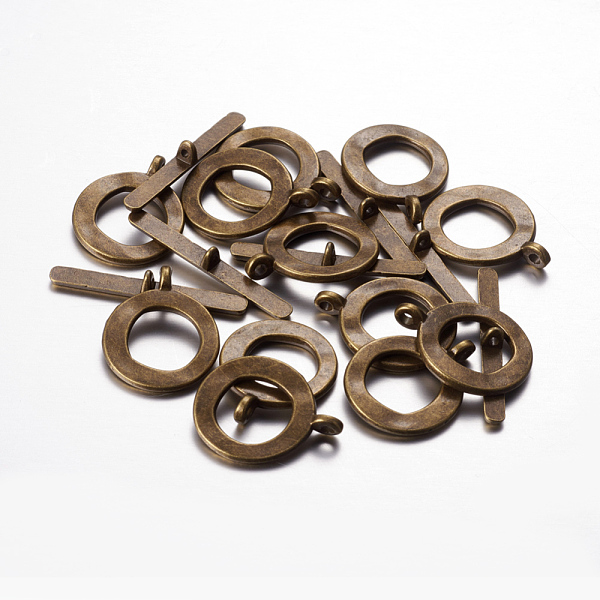 PandaHall Tibetan Style Toggle Clasps, Antique Bronze, Cadmium Free & Nickel Free & Lead Free, Antique Bronze, 21x17mm, Hole: 2mm Alloy Ring
PandaHall Tibetan Style Toggle Clasps, Antique Bronze, Cadmium Free & Nickel Free & Lead Free, Antique Bronze, 21x17mm, Hole: 2mm Alloy Ring