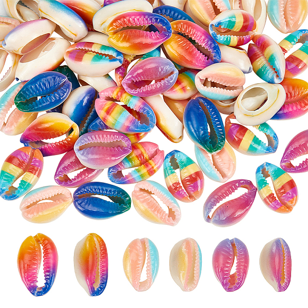PandaHall 60Pcs 6 Colors Printed Natural Cowrie Shell Beads, No Hole/Undrilled, Rainbow Style, Mixed Color, 18~21x12~15x7mm, 10pcs/color..., Multicolor
PandaHall 60Pcs 6 Colors Printed Natural Cowrie Shell Beads, No Hole/Undrilled, Rainbow Style, Mixed Color, 18~21x12~15x7mm, 10pcs/color..., Multicolor