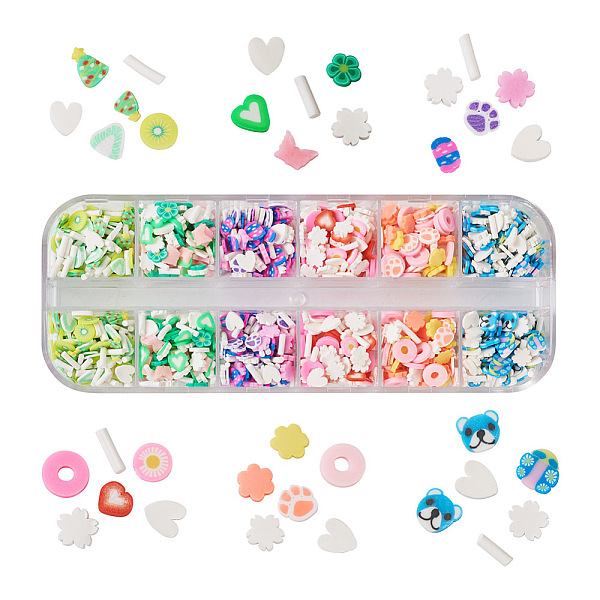 PandaHall 30G 6 Colors Handmade Polymer Clay Cabochons, Nail Art Decoration Accessories, Flower/Heart/Bear/Column, Mixed Color..., Multicolor
PandaHall 30G 6 Colors Handmade Polymer Clay Cabochons, Nail Art Decoration Accessories, Flower/Heart/Bear/Column, Mixed Color..., Multicolor