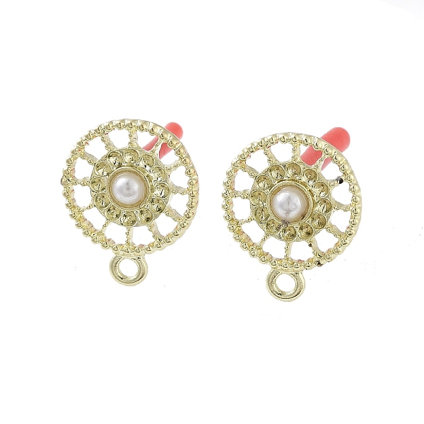PandaHall Rack Plating Golden Alloy with ABS Pearl Stud Earring Findings, with Loops and 304 Stainless Steel Pins, Cadmium Free & Nickel...
PandaHall Rack Plating Golden Alloy with ABS Pearl Stud Earring Findings, with Loops and 304 Stainless Steel Pins, Cadmium Free & Nickel...