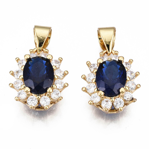 PandaHall Brass Micro Pave Cubic Zirconia Charms, with Brass Snap on Bails, Oval, Real 18K Gold Plated, Nickel Free, Dark Blue, 14x11.5x7mm...
PandaHall Brass Micro Pave Cubic Zirconia Charms, with Brass Snap on Bails, Oval, Real 18K Gold Plated, Nickel Free, Dark Blue, 14x11.5x7mm...