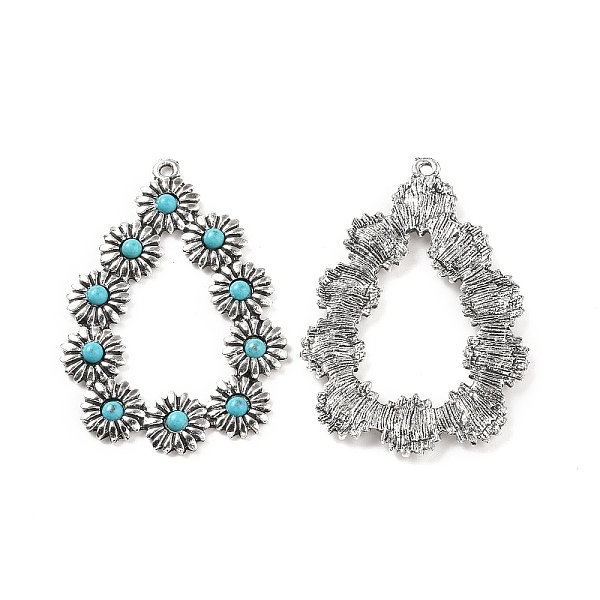 PandaHall Alloy Pendants, with Synthetic Turquoise, Teardrop Frame Charms, Antique Silver, 49x34x3mm, Hole: 1.6mm Synthetic Turquoise...
PandaHall Alloy Pendants, with Synthetic Turquoise, Teardrop Frame Charms, Antique Silver, 49x34x3mm, Hole: 1.6mm Synthetic Turquoise...