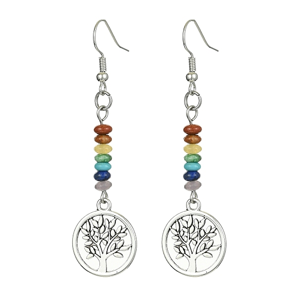 PandaHall Alloy Tree of Life Dangle Earrings, Synthetic & Natural Mixed Gemstone Beaded Long Drop Earrings for Women, Leaf, 63x16.5mm Mixed...
PandaHall Alloy Tree of Life Dangle Earrings, Synthetic & Natural Mixed Gemstone Beaded Long Drop Earrings for Women, Leaf, 63x16.5mm Mixed...