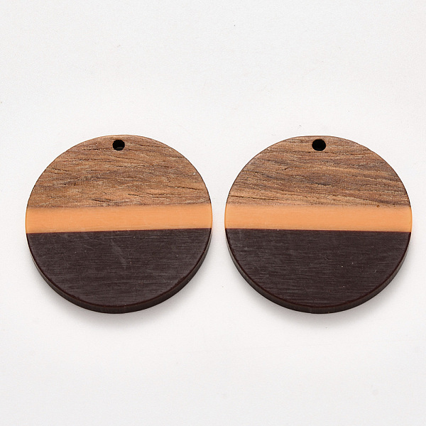 PandaHall Resin & Walnut Wood Pendants, Waxed, Flat Round, Coconut Brown, 32.5x3~4mm, Hole: 2mm Resin+Wood Flat Round Brown
PandaHall Resin & Walnut Wood Pendants, Waxed, Flat Round, Coconut Brown, 32.5x3~4mm, Hole: 2mm Resin+Wood Flat Round Brown