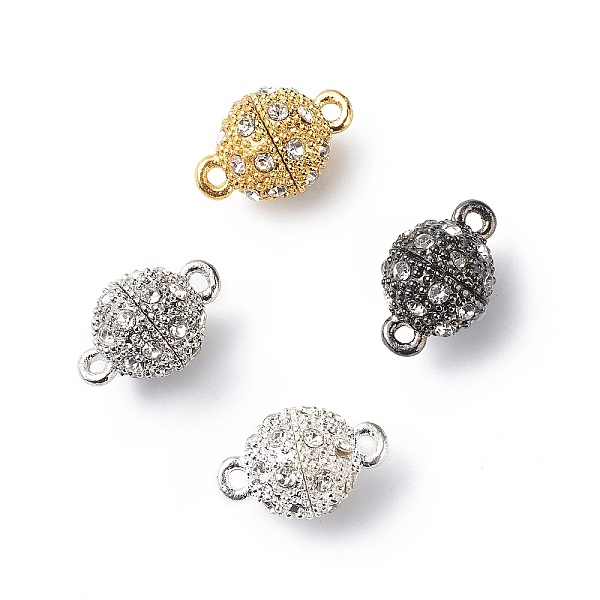PandaHall Alloy Rhinestone Magnetic Clasps with Loops, Oval, Mixed Color, 16x10mm, Hole: 1.5mm Alloy+Rhinestone Oval Clear
PandaHall Alloy Rhinestone Magnetic Clasps with Loops, Oval, Mixed Color, 16x10mm, Hole: 1.5mm Alloy+Rhinestone Oval Clear