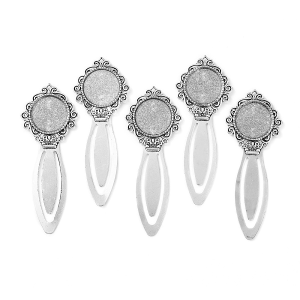 PandaHall Tibetan Style Bookmark Cabochon Settings, Cadmium Free & Lead Free, Antique Silver, Tray: 20mm, 81x31x4mm Alloy
PandaHall Tibetan Style Bookmark Cabochon Settings, Cadmium Free & Lead Free, Antique Silver, Tray: 20mm, 81x31x4mm Alloy