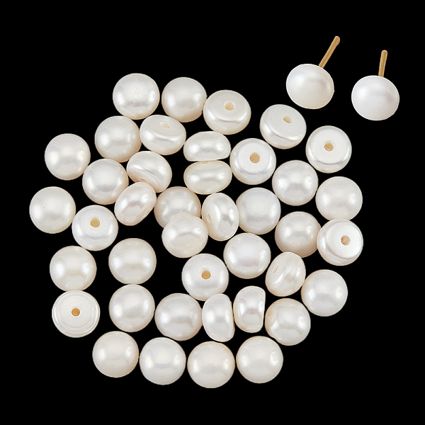 PandaHall 40 Pcs Half Drilled Hole Freshwater Pearl Beads, About 5~6mm Half Round White Natural Freshwater Pearls Loose Button Cultured...
PandaHall 40 Pcs Half Drilled Hole Freshwater Pearl Beads, About 5~6mm Half Round White Natural Freshwater Pearls Loose Button Cultured...