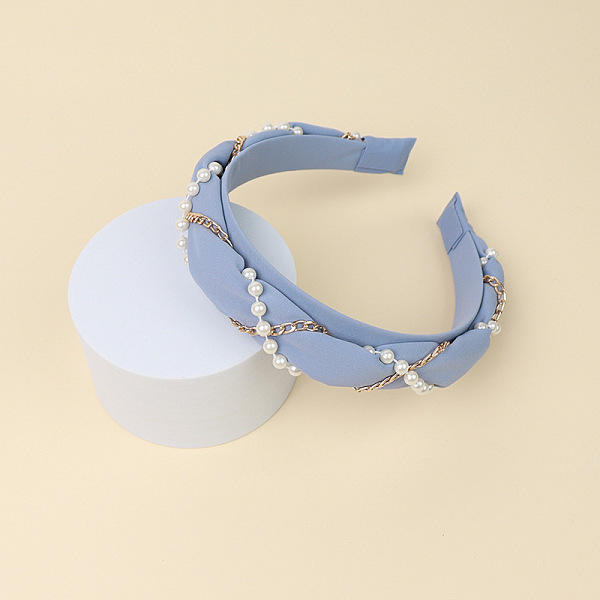 PandaHall Cloth Hair Bands, with Plastic Pearl & Alloy Chains, Hair Accessories for Women Girls, Light Steel Blue, 30mm, Inner Diameter...
PandaHall Cloth Hair Bands, with Plastic Pearl & Alloy Chains, Hair Accessories for Women Girls, Light Steel Blue, 30mm, Inner Diameter...